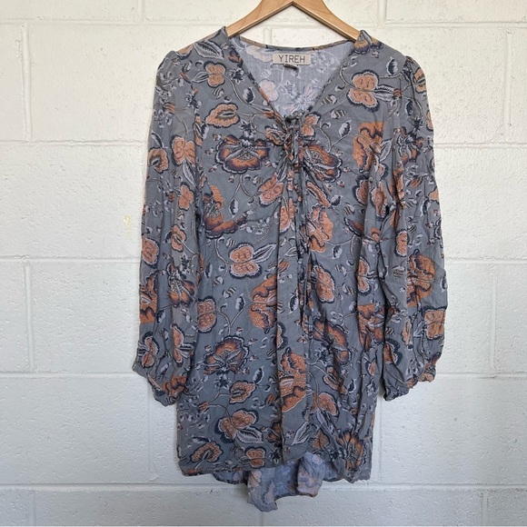 yireh Tops - Yireh Floral Top-Size Large